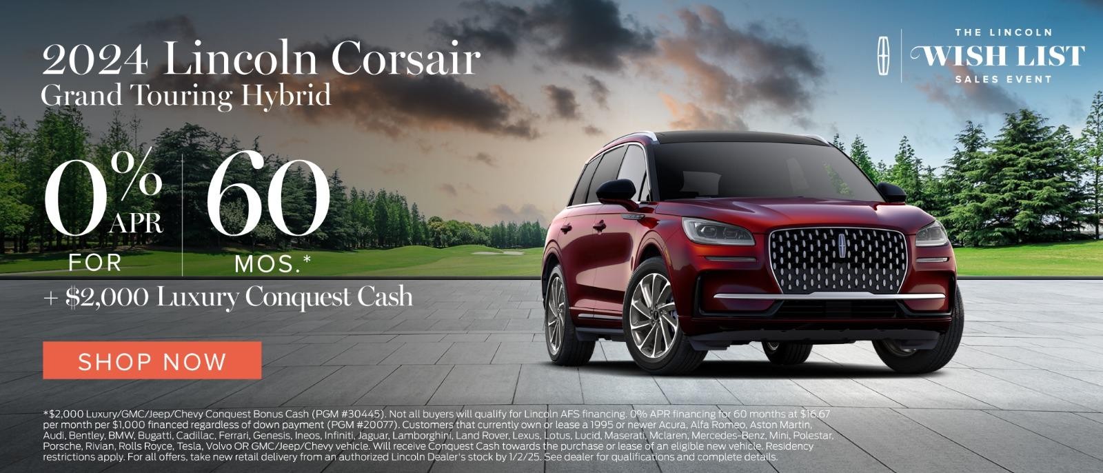 2024 Lincoln Corsair | 0% APR for 60 months