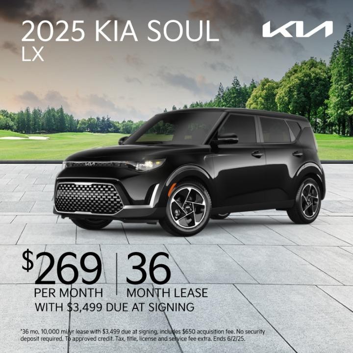 2025 Kia Soul $269/mo for 36 months