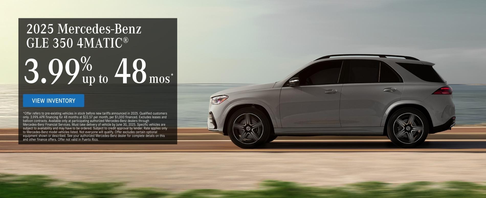 2025 Mercedes-Benz GLE 350 4Matic 3.99% up to 48 Months