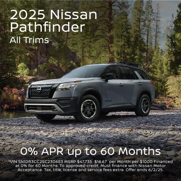 2025 Nissan Pathfinder 0% APR up to 60 months