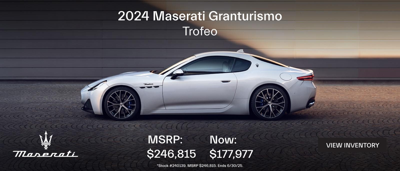 2024  Maserati GranTurismo
MSRP: $246,815
Now: $177,977