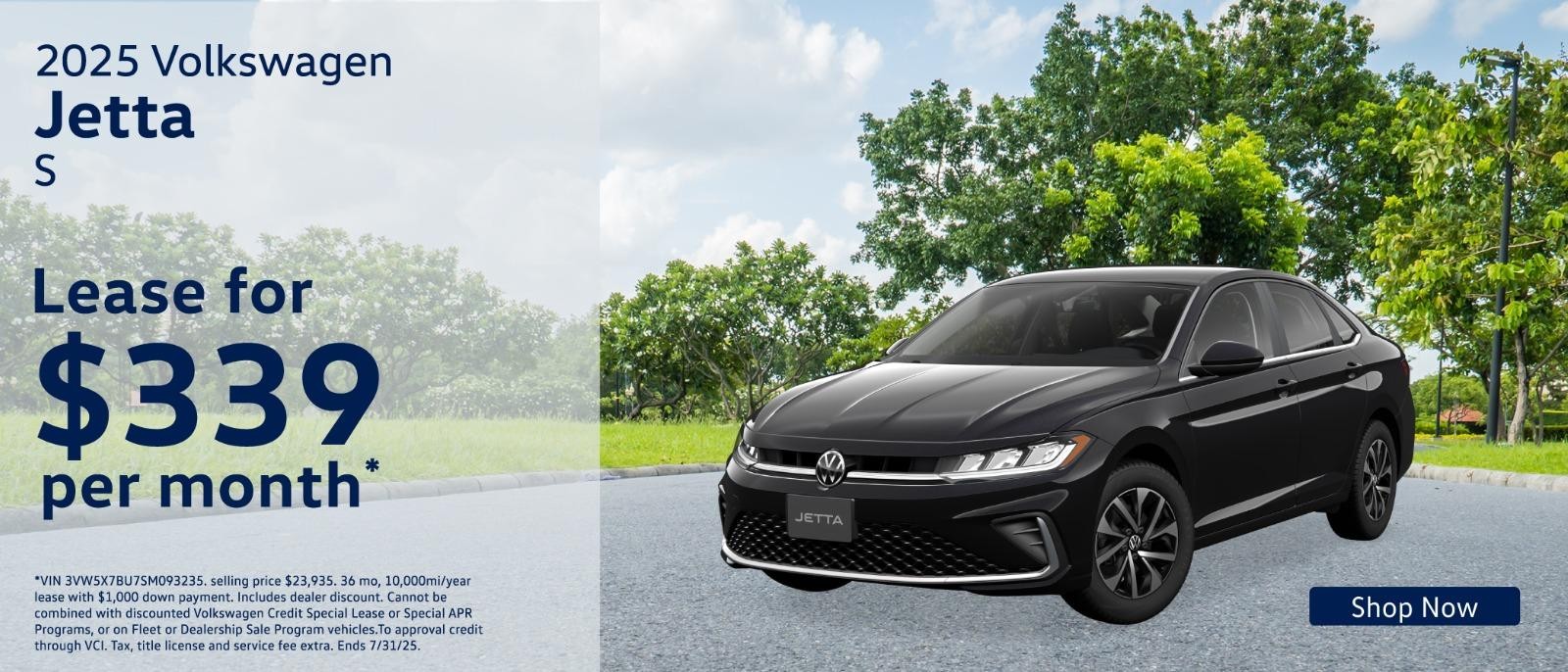 2025 Volkswagen Jetta  Lease for $339/mo
