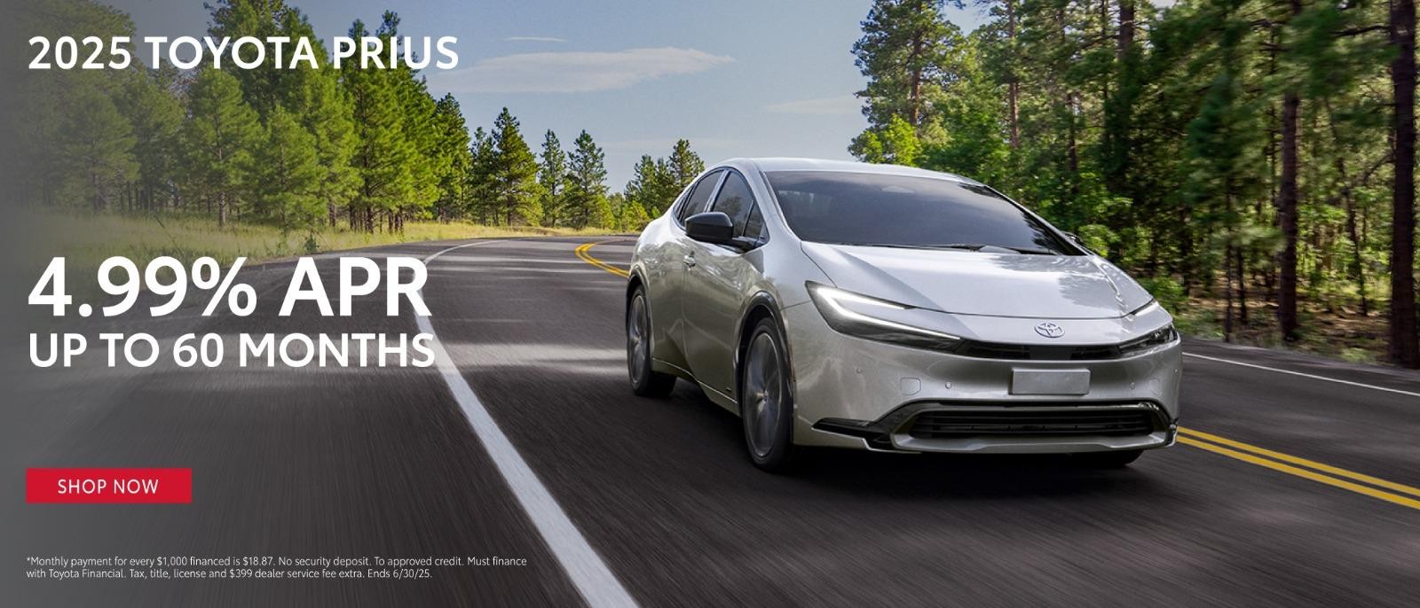 2025 Toyota Prius 4.99%APR for 60 months