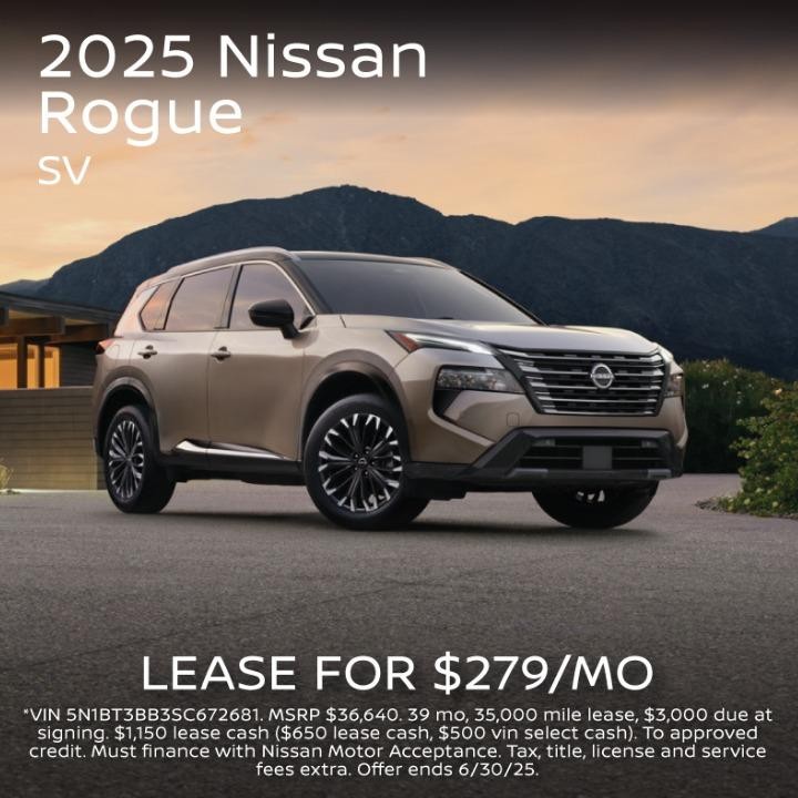 2025 Nissan Rogue Lease for $279/mo