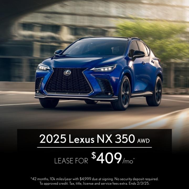 2025 Lexus NX 350 Lease for $409/mo