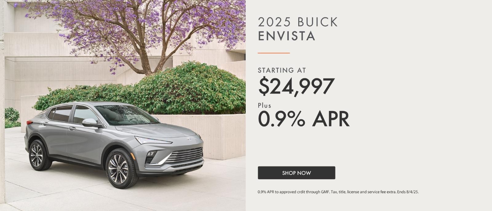 2025 Buick Envista  starting at $24,997 plus 0.9% apr APR