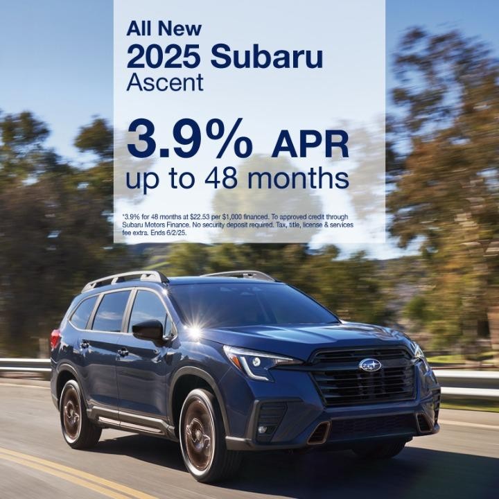 2025 Subaru Ascent 3.9% for 36 months*