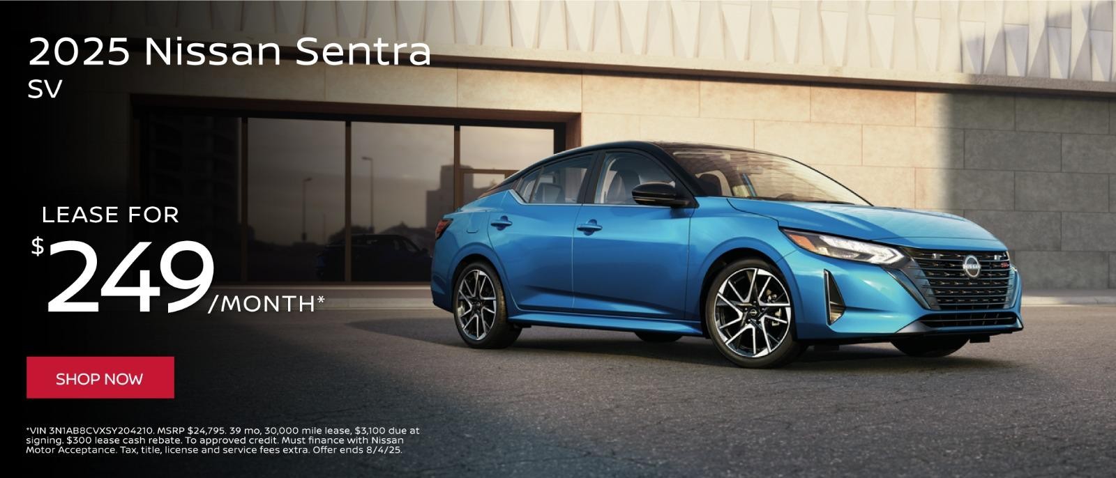 2025 Nissan Sentra Lease for $249/mo