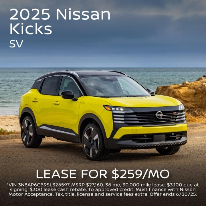 2025 Nissan Kicks  Lease for $259/mo