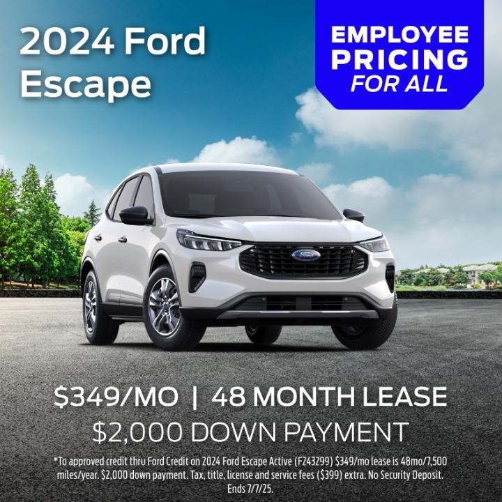 2024 Ford Escape Lease $349/mo for 48 months