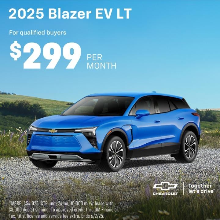 2025 Chevy Blazer EV lease for $299 per month