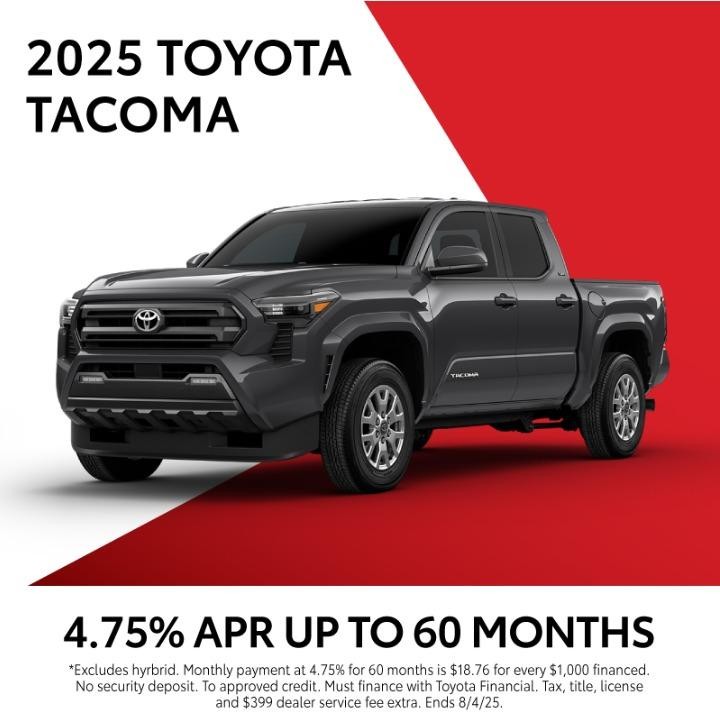 2025 Toyota Tacoma 4.75% APR Up to 60 months