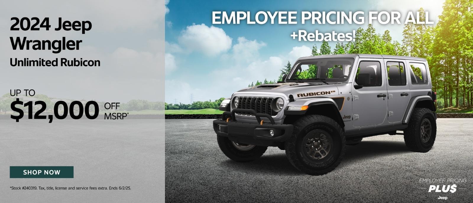 2024 Jeep Wrangler up to $12,000 off msrp