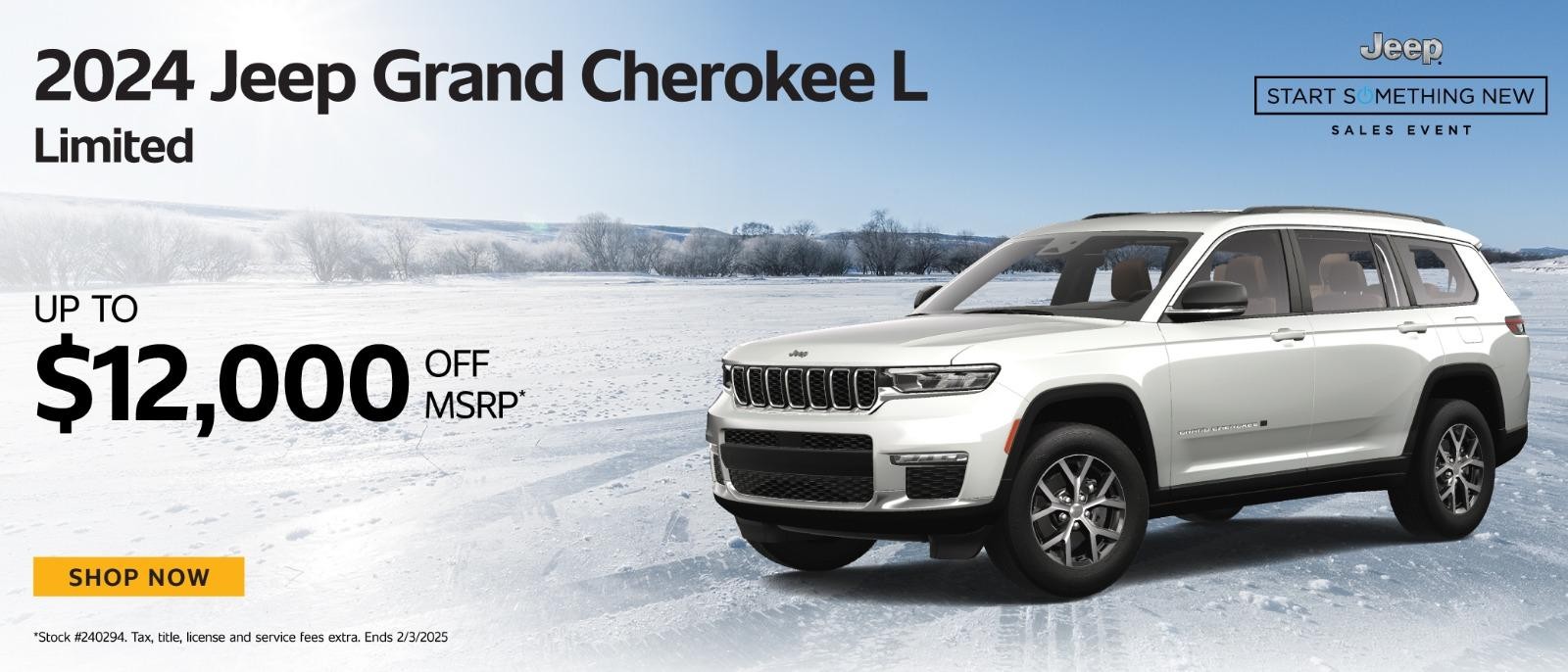 2024 Jeep Grand Cherokee L up to $12,000 OFF MSRP