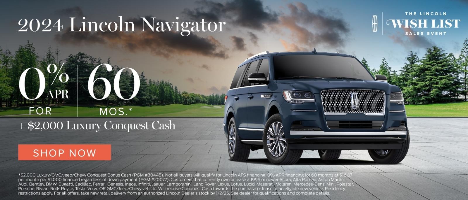 2024 Lincoln Navigator 0% APR for 60 months