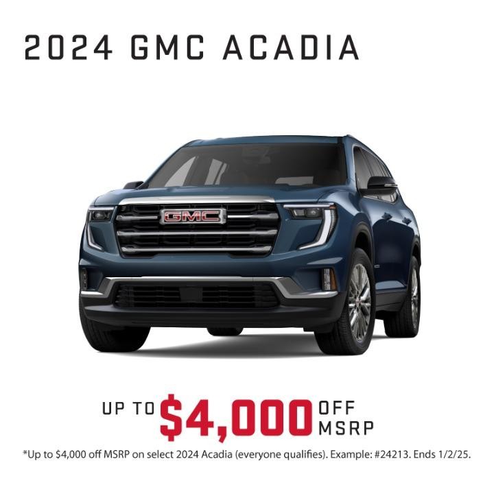 2024 GMC Acadia up $4,000off MSRP