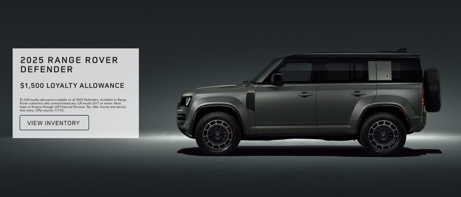 2025 Range Rover Defender | 1,500 Loyalty Allowance