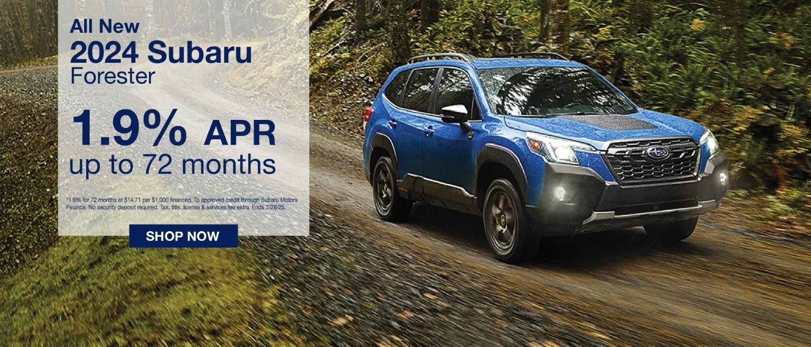 2024 Subaru Forester 1.9% upto 72 months