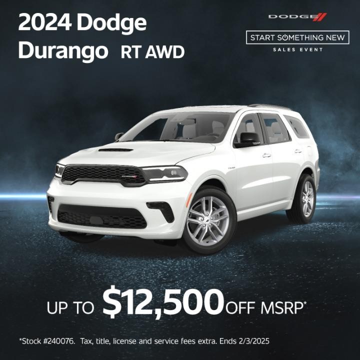 2024 Dodge Durango RT AWD up to $10,000 off msrp