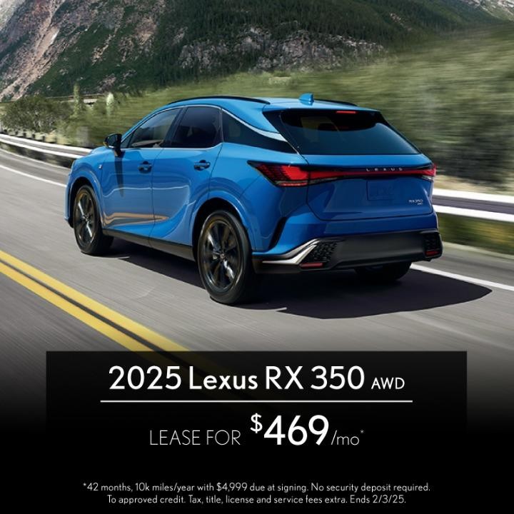 2025 Lexus RX 350 Lease for $469/mo