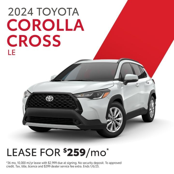 2024 Toyota Corolla Cross  Lease for $259/MO