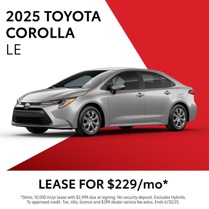 2025 Toyota Corolla Lease for $229/mo