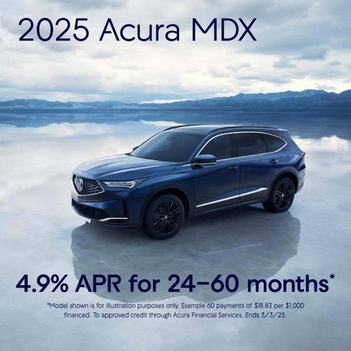 2025 Acura MDX 4.9% APR for 24-60 months