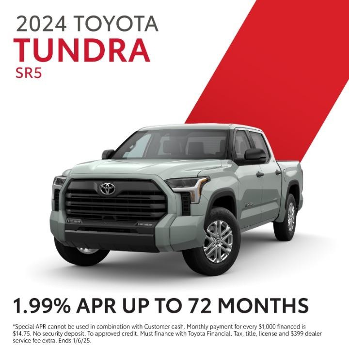 2024 Tundra SR5 1.99% apr up to 72 months