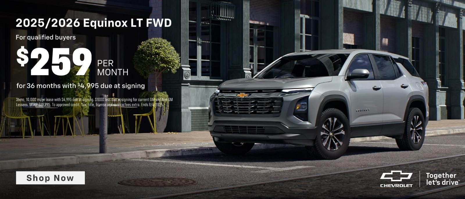 2025 Chevy Equinox $259/mo