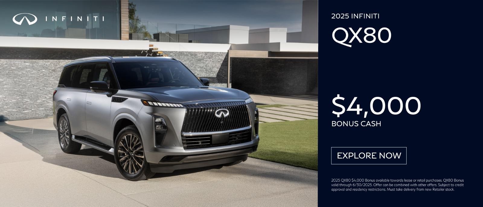 2025 INFINITI QX80 $4,000 Conquest Bonus