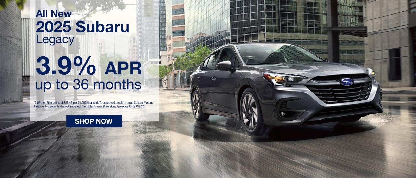 2025 Subaru Legacy 3.9% for 36 Months*