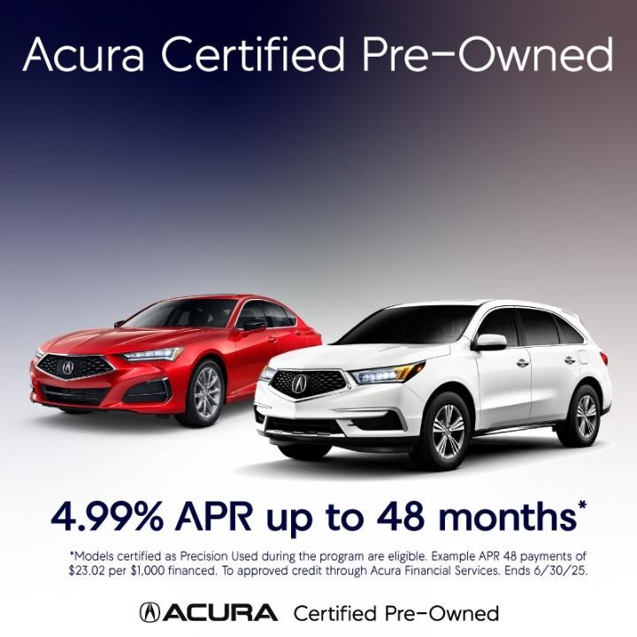 Certified Pre-Owned Acura 4.99% APR 48 months