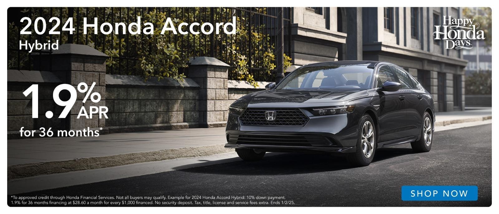 2024 Honda Accord 1.9%APR for 36 months