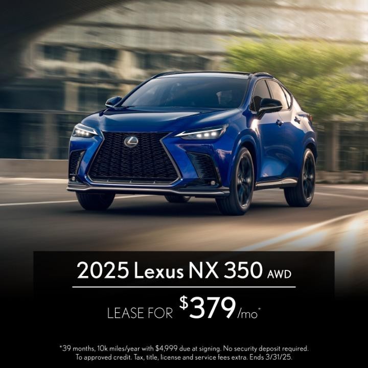 2025 Lexus NX 350 Lease for $379/mo