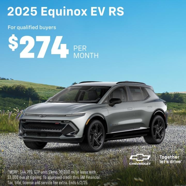 2025 Chevy Equinox EV $274/mo