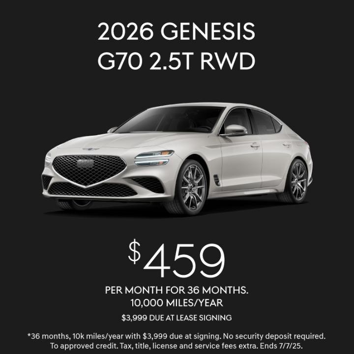 2025 Genesis GV70  $459/mo for 36 months