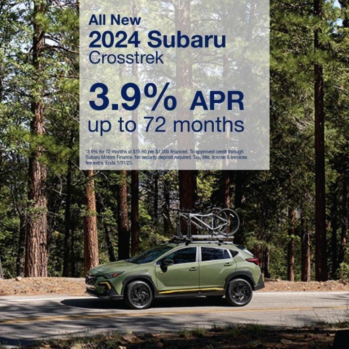 2025 Subaru Crosstrek 3.9% APR for up to 72 months