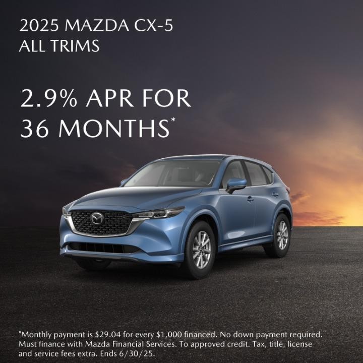 2024 Mazda CX-5 2.9% APR for 36 months