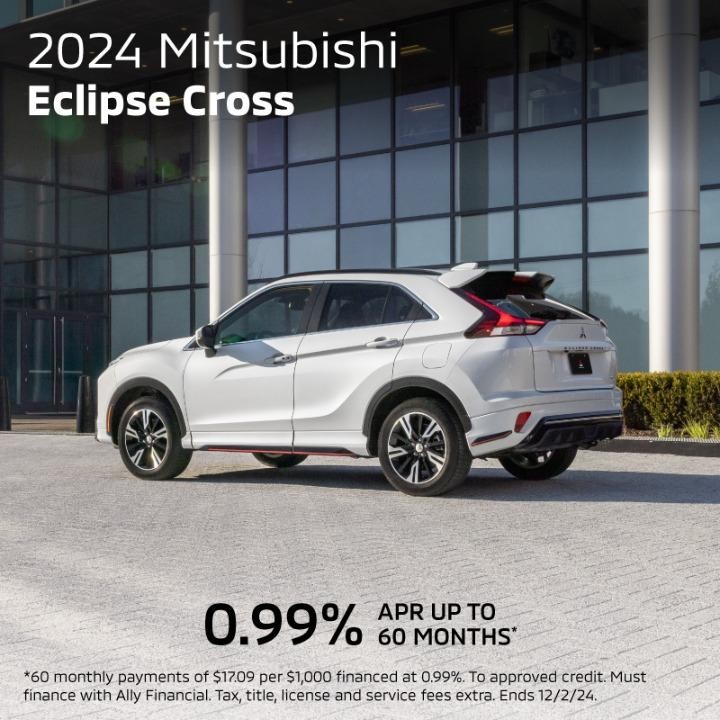 2024 Mitsubishi eclipse cross 0.99% APR for 60 months