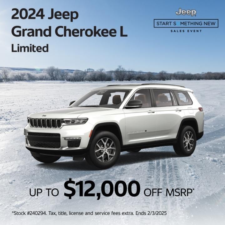 2024 Jeep Grand Cherokee L up to $12,000 OFF MSRP