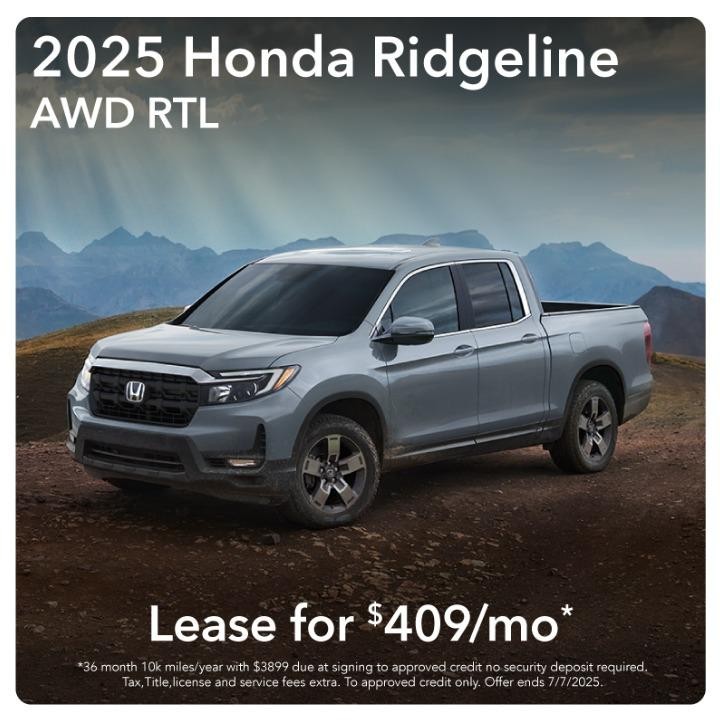2025 Honda Ridgeline Lease for $409/mo