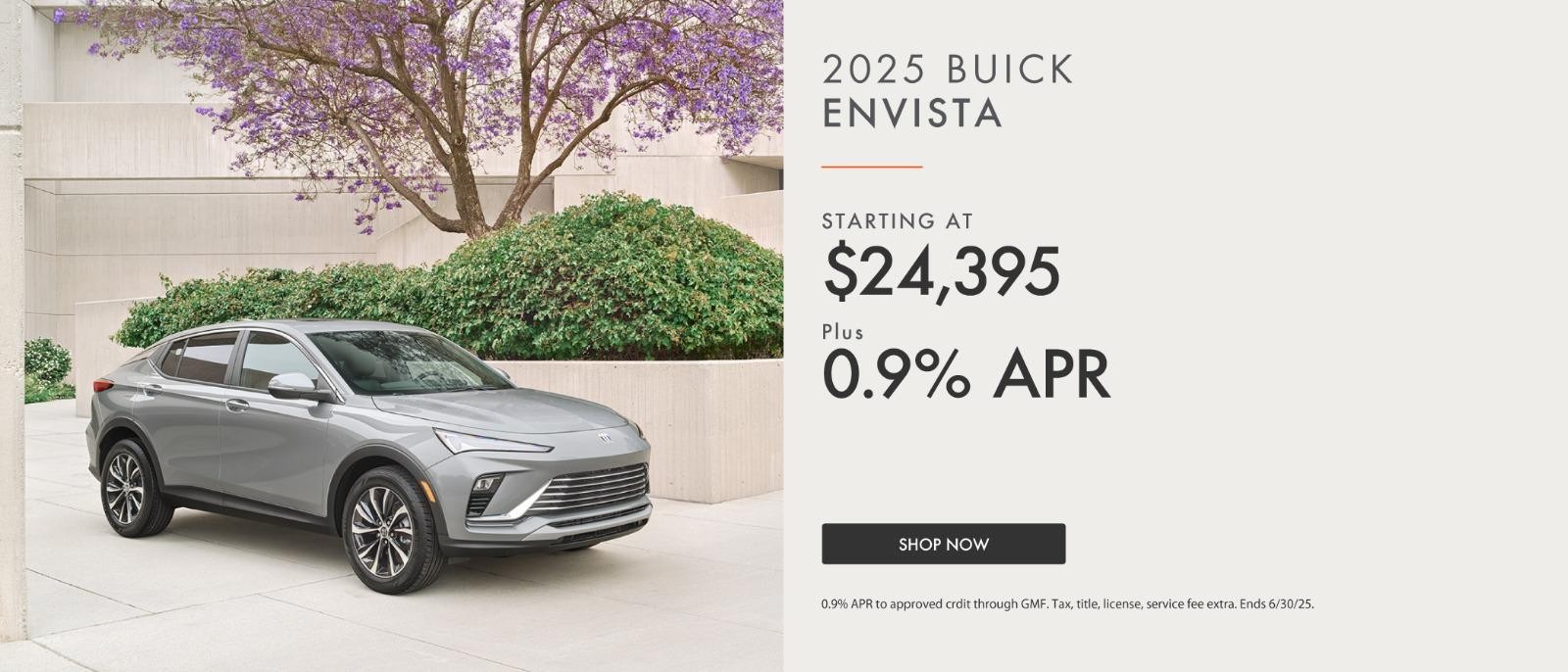 2025 Buick Envista Staring at $24,395 plus 0.9% APR