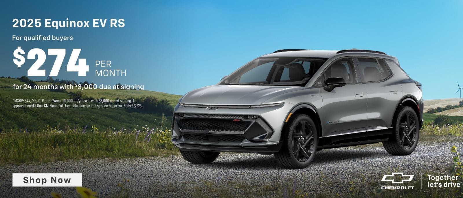 2025 Chevy Equinox EV $274/mo
