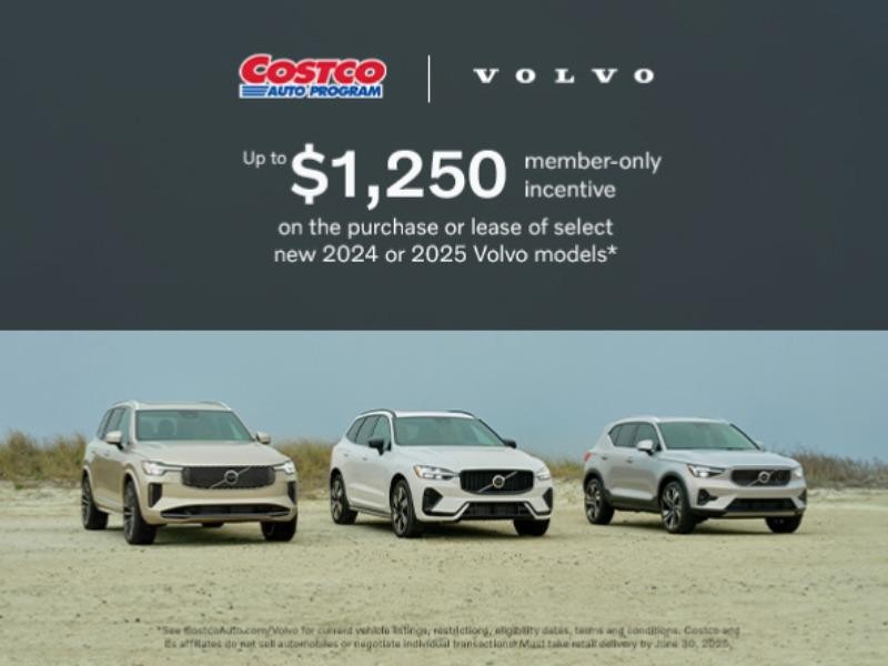 All New 2024/2025 Volvo Models \ Up to $1,250 member only incentive