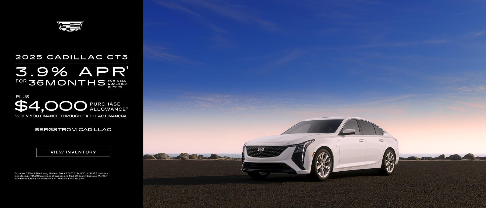 New 2025 Cadillac CT5 3.9% APR for 36 Months