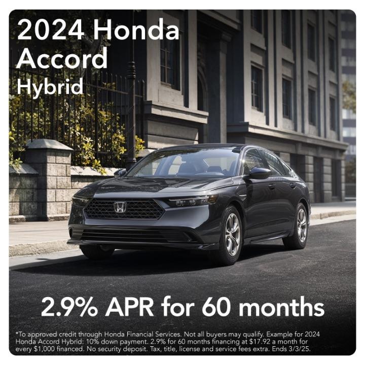 2024 Honda Accord 2.9%APR for 60 months