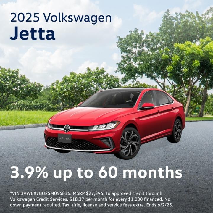 2025 Volkswagen Jetta 3.9%APR up to 60months