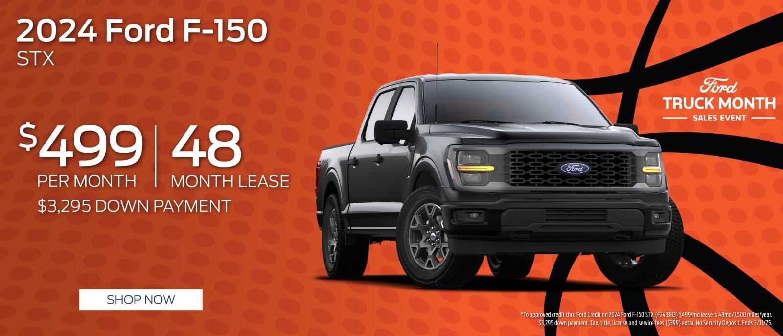 2024 Ford F-150 Lease for $499/mo for 48 months