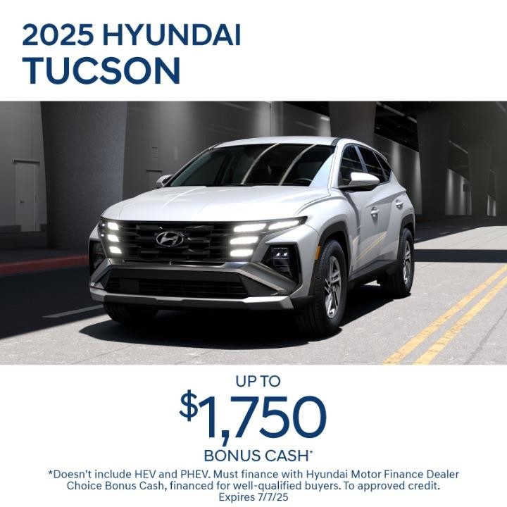 2025 Hyundai Tucson lease upto $1,750 Bonus Cash