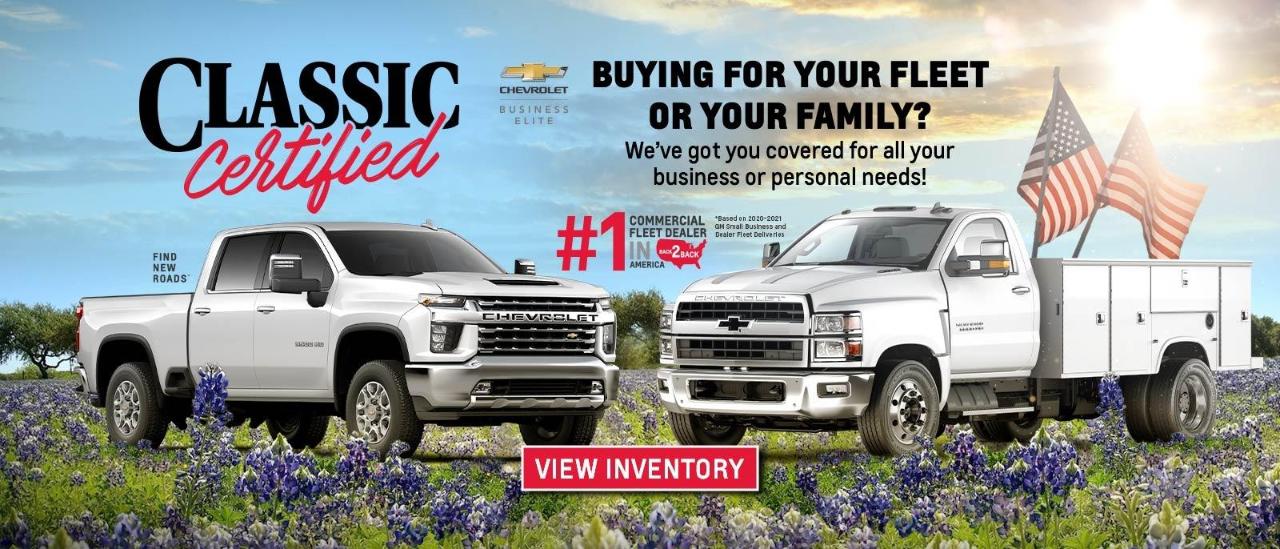 Classic Fleet Commercial is a Grapevine Chevrolet dealer and a new